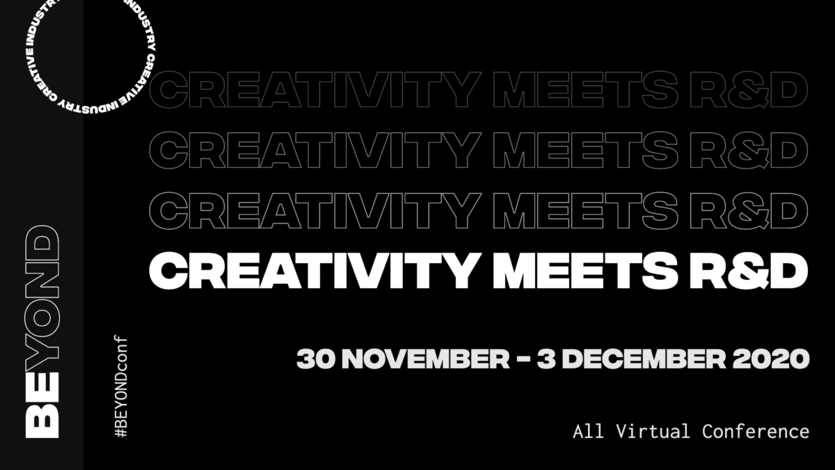 Graphic for Beyond Conference 30 Nov - 3 Dec 2020 "Creativity Meets R&D"