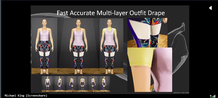 Screenshot of Numerion Software virtual garment draping from BEYOND 2020