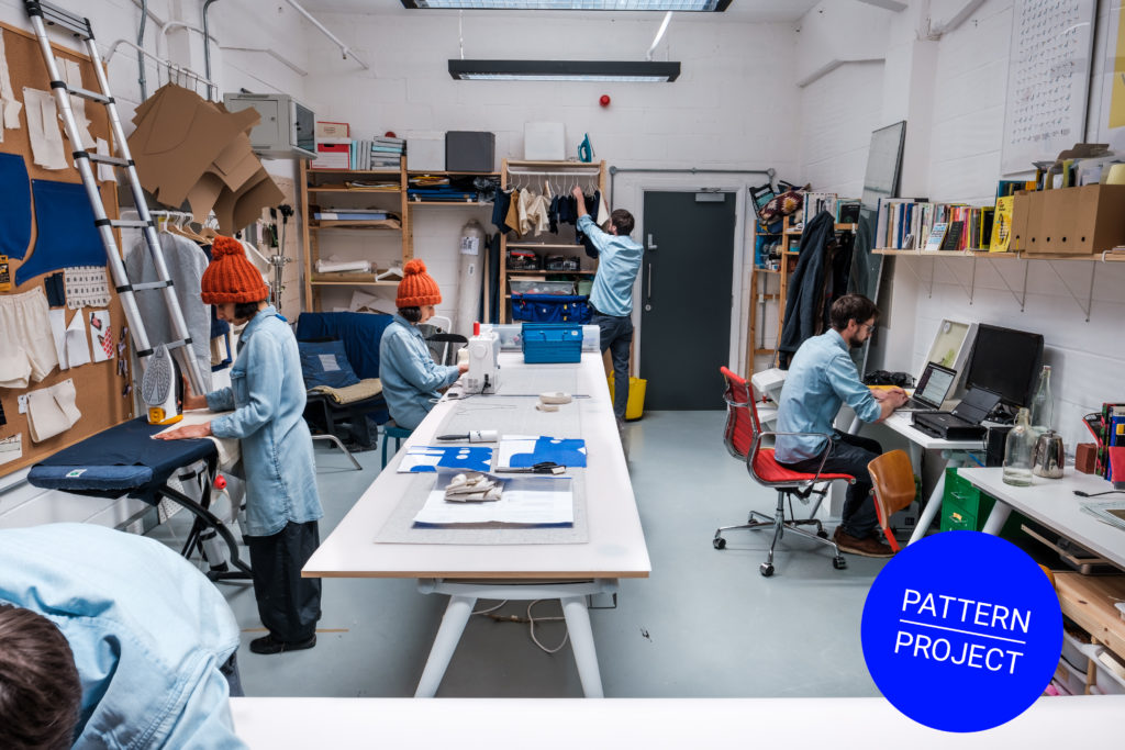 Shruti Grover and Simon Johnson at work in the Pattern Project studio.