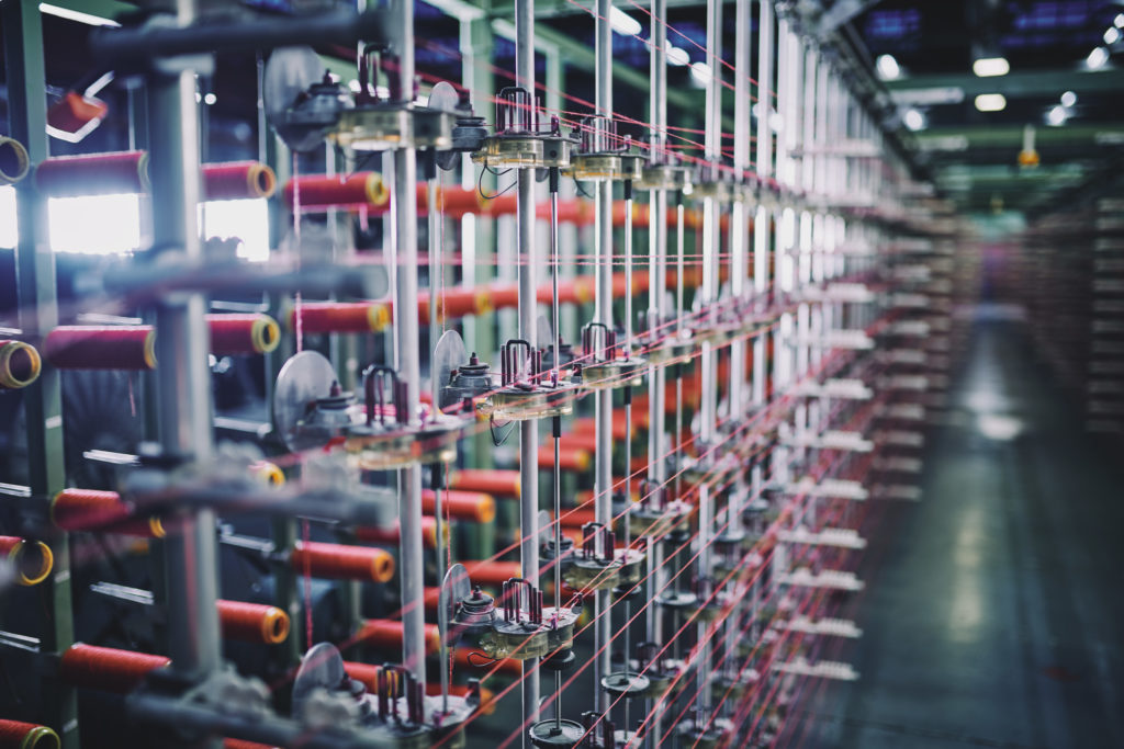 Machinery at the Camira Fabrics manufacturing facility in West Yorkshire