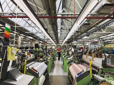 Inside of Abraham Moon & Sons mill